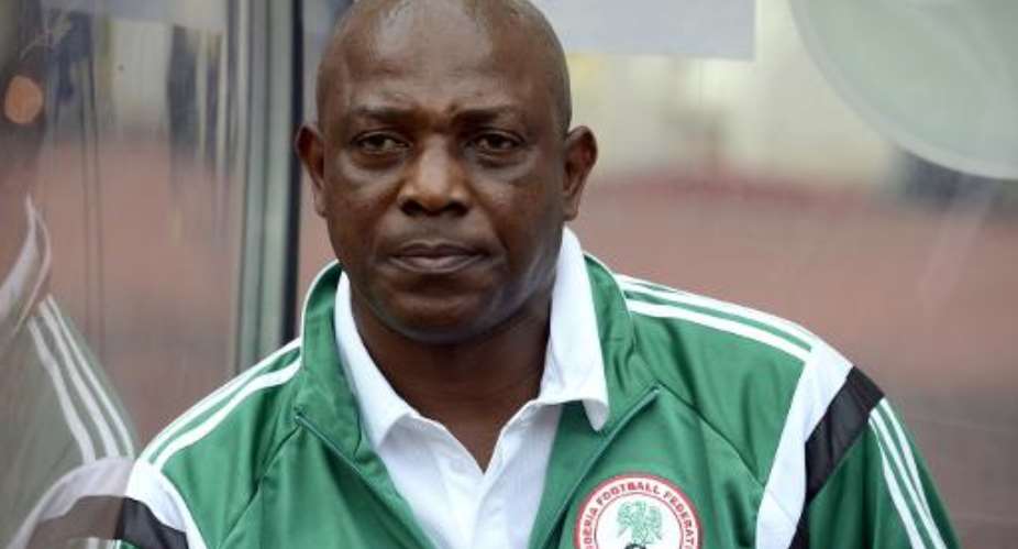 Nigeria's coach Stephen Keshi looks on during the 2015 Africa Cup of Nations qualifying football match between Nigeria and Sudan on October 15, 2014 in Abuja.  By Pius Utomi Ekpei AFPFile