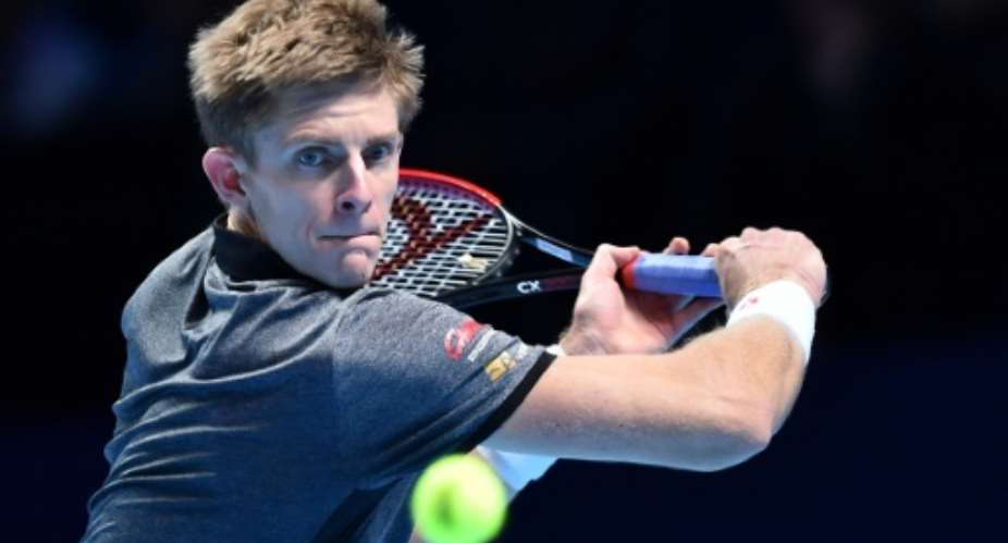 Kevin Anderson in action against Dominic Thiem at the ATP Finals in London.  By Glyn KIRK (AFP)