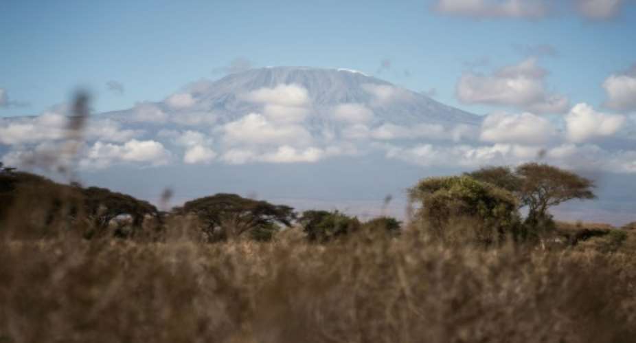 Kilimanjaro, pictured in September, lies in an area that has suffered extreme drought -- some areas have received only 15 percent of expected rainfall this year.  By Fredrik Lerneryd AFP