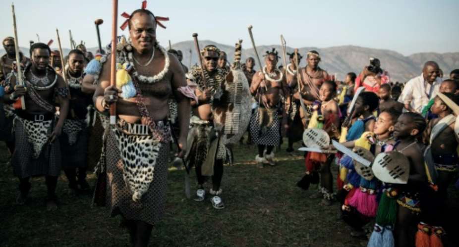 King Mswati III has 14 wives and more than 25 children.  By GIANLUIGI GUERCIA AFPFile
