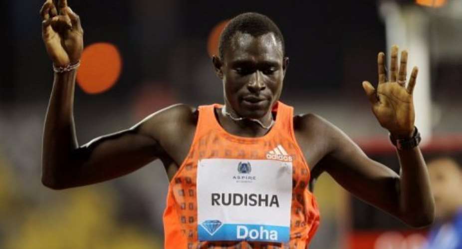 David Rudisha is the world 800m record holder.  By Karim Jaafar AFPFile
