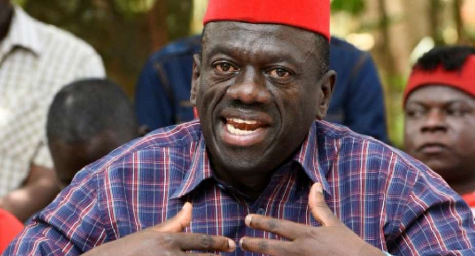 Kizza Besigye is a leading opposition figure in Uganda.  By ISAAC KASAMANI (AFP)