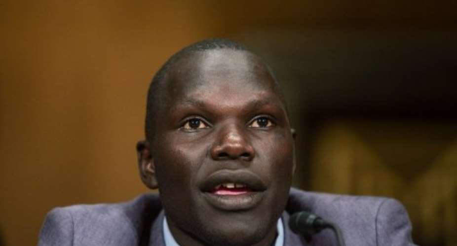 Jacob Acaye, a former LRA abductee whose story was highlighted in the recent KONY 2012 video.  By Brendan Hoffman AFPGetty Images
