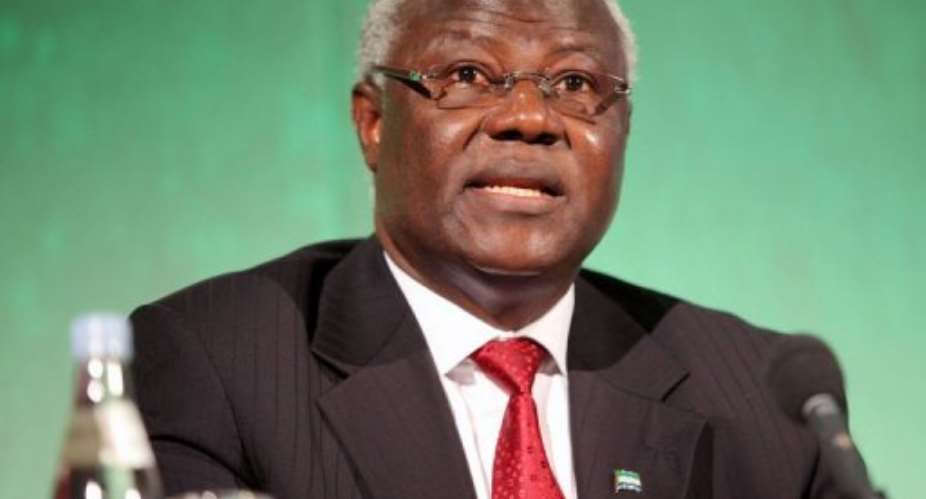 Ernest Koroma, pictured in 2009.  By Shaun Curry AFPFile