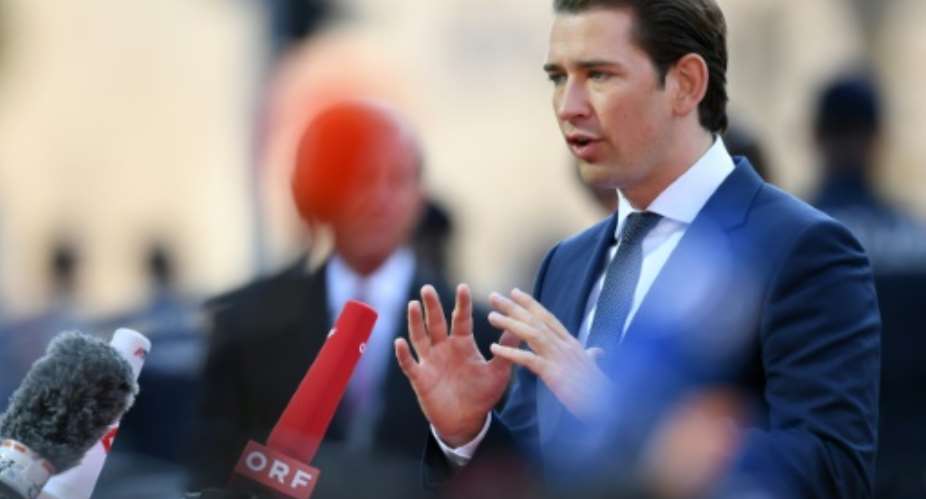 Kurz said the EU leaders meeting in Salzburg had backed the plan.  By Christof STACHE AFP