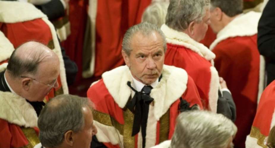 Labour prime minister Gordon Brown made Alan Sugar, 71, a lord in 2009, but he left the party in 2015, citing its negative business policies.  By PAUL EDWARDS POOLAFP