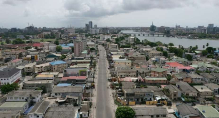 Lagos under lockdown: The pandemic will have a devastating effect on African growth this year, says the World Bank.  By Pierre FAVENNEC AFP