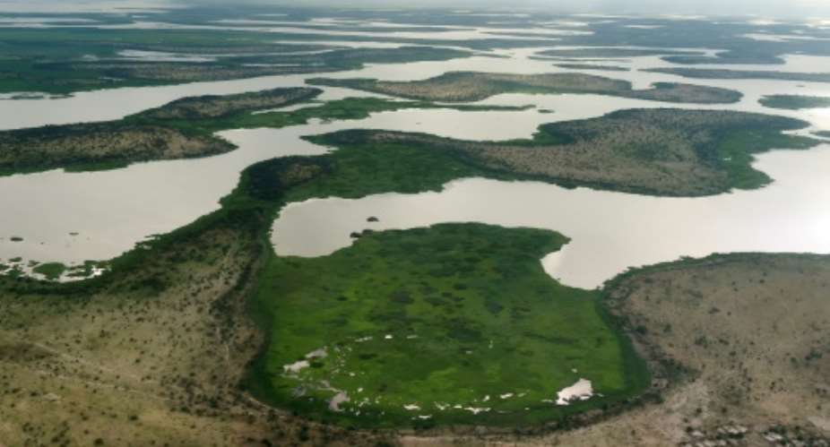 Lake Chad has been hit by climate change and poor water management.  By SIA KAMBOU AFP