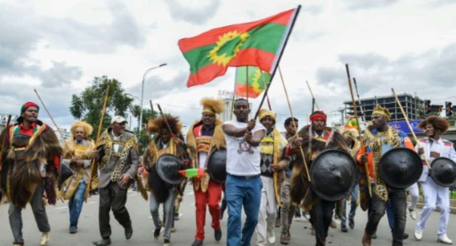 Last year, Ethiopia's Oromo people celebrated the return of the formerly banned Oromo Liberation Front after it signed a peace deal with the government.  By MIchael TEWELDE AFPFile