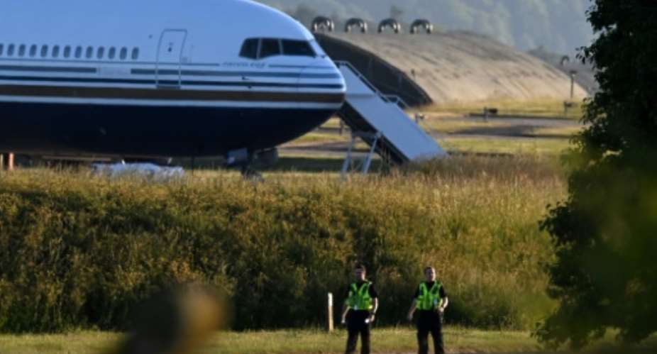 Legal challenges grounded a jet set to take the first deportees last year.  By JUSTIN TALLIS (AFP/File)
