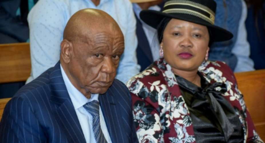 Lesotho PM Tom Thabane is under pressure to resign over the murder of his estranged wife -- his current wife, pictured, has been charged.  By MOLISE MOLISE AFPFile