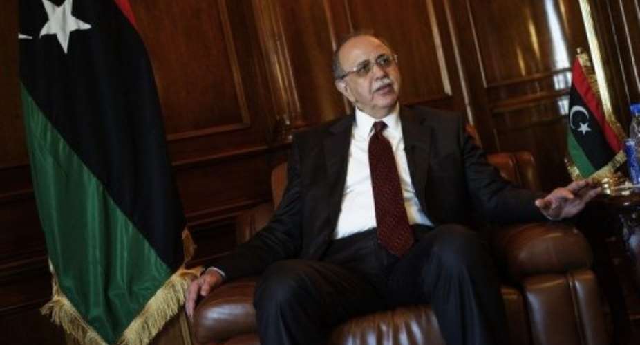 Libyas interim Prime Minister Abdel Rahim al-Kib.  By Gianluigi Guercia (AFP/File)