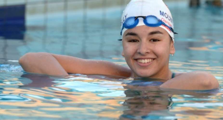 Daniah Hagul, 17, will be the first female swimmer to represent Libya in the Olympics since the revolution when she competes at Rio.  By Matthew Mirabelli (AFP)