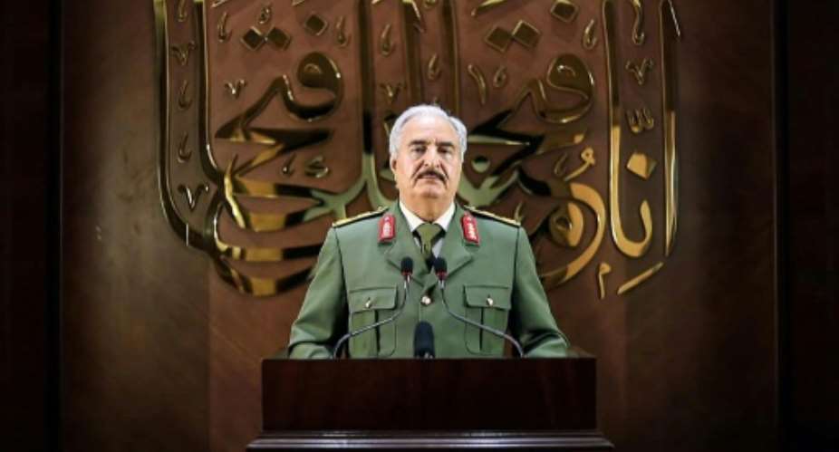 Libyan strongman Khalifa Haftar has announced he has a popular mandate to rule the divided country.  By - LNA War Information DivisionAFP