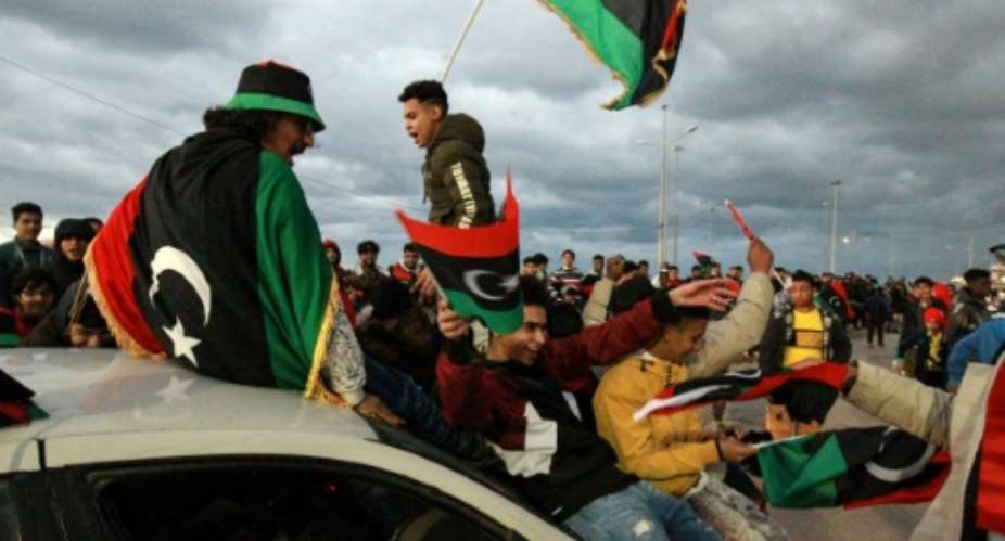 Libyans in February marked a decade since the 2011 revolution.  By Abdullah DOMA AFP