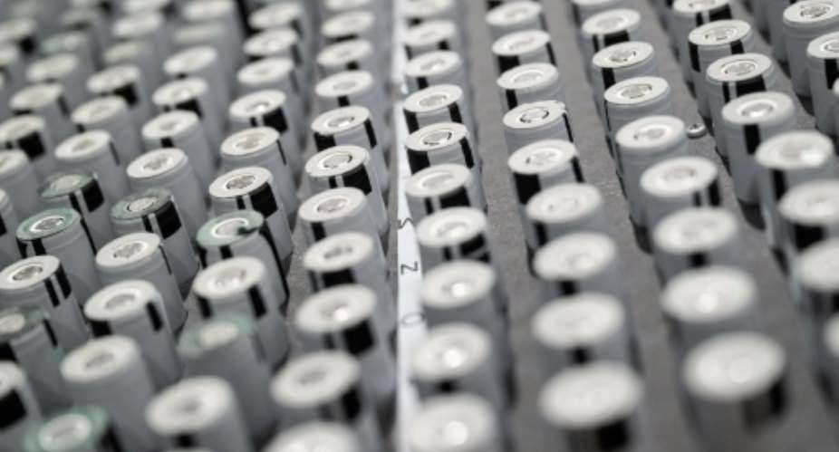 Lithium is used in batteries for products like EVs and smartphones.  By Sebastien Salom-Gomis (AFP/File)