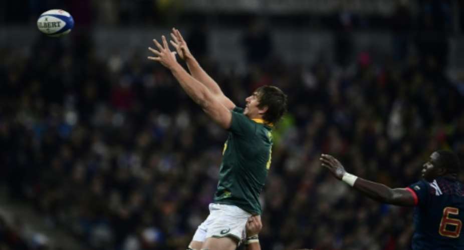 Lock Eben Etzebeth denied pointing a gun at a man outside a bar and was included in South Africa's World Cup squad.  By Martin BUREAU AFPFile