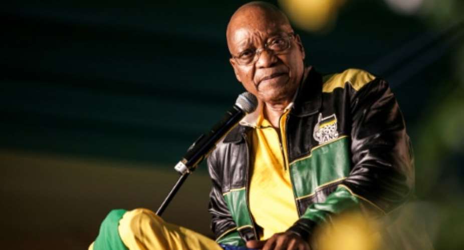 Long dogged by allegations of corruption, South African President Jacob Zuma is accused of corruption, fraud, money-laundering and racketeering.  By John WESSELS AFPFile