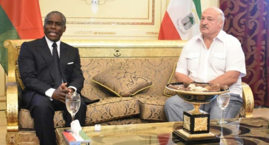 Lukashenko visited the Equatorial Guinea capital Malabo.  By Samuel OBIANG AFP