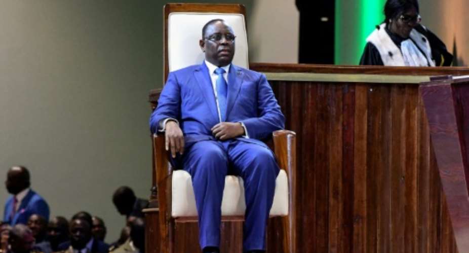 Macky Sall was sworn in for his second term as Senegal's president last week.  By SEYLLOU AFP
