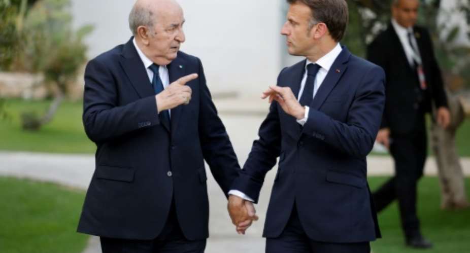 Macron and Tebboune met at the G7 in Italy in 2024.  By Ludovic MARIN (AFP)