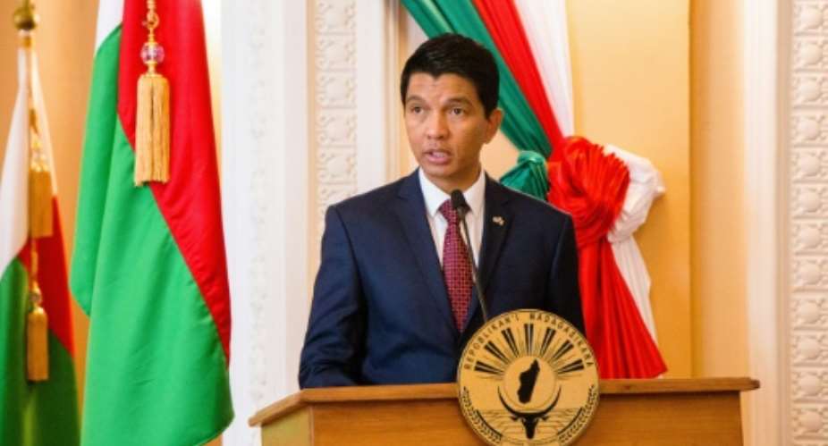 Madagascar President  Andry Rajoelina hopes to beat longtime rival Marc Ravalomanana in legistive elections Monday.  By Mamyrael AFPFile