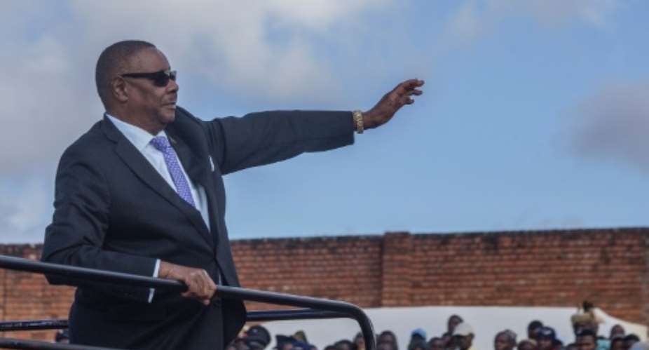 Malawi President Peter Mutharika is seeking a second term in office.  By Amos Gumulira AFP