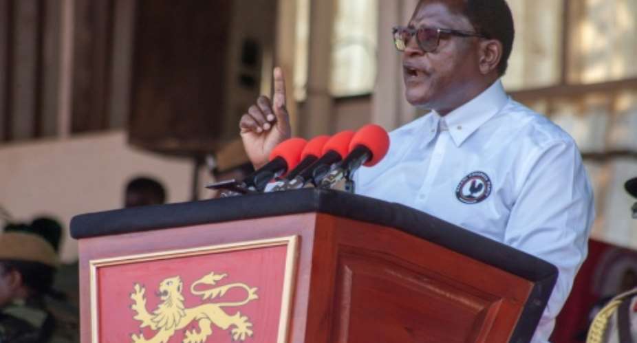 Malawis outgoing president Lazarus Chakwera was elected in 2020.  By Amos GUMULIRA (AFP/File)