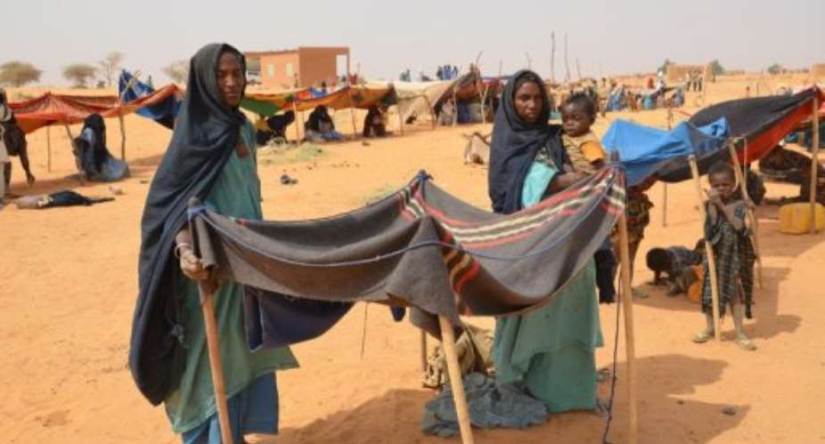 Malian refugees in Niger.  By Boureima Hama AFPFile