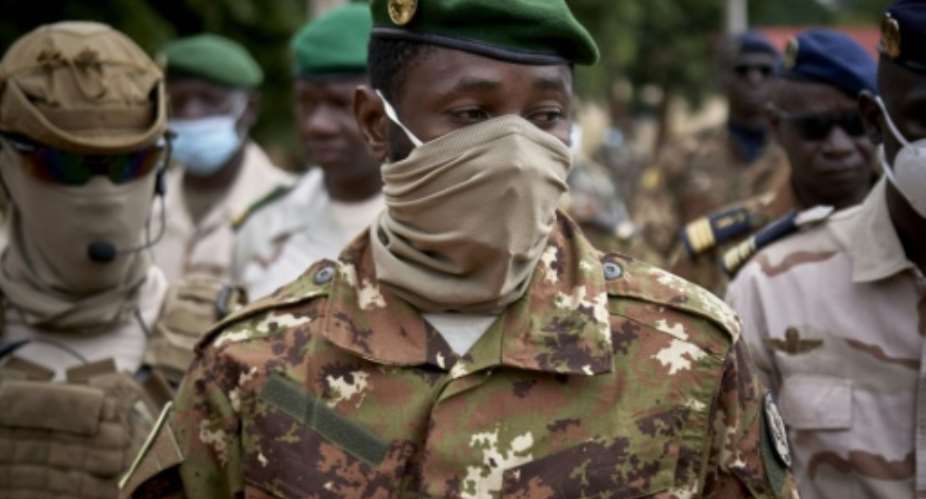 Mali junta leader Assimi Goita, seen in September 2020, came to power following two coups.  By MICHELE CATTANI (AFP/File)