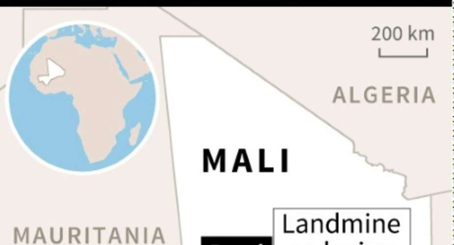 Mali landmine blast.  By William ICKES AFP