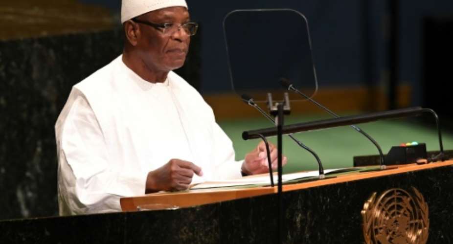 Malian President Ibrahim Boubacar for the first time said his government had been in contact with jihadist rebels file picture.  By Don EMMERT AFPFile