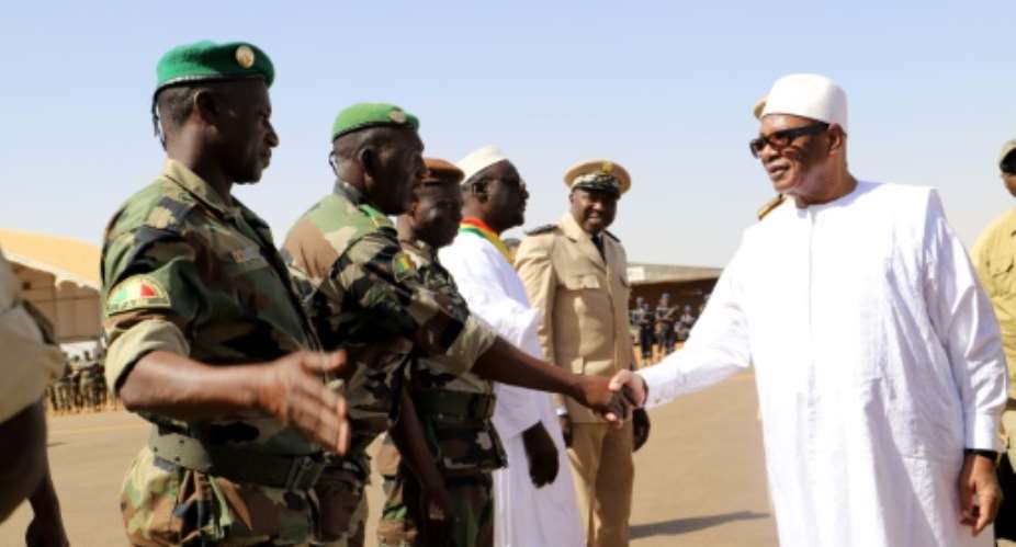 Malian President Ibrahim Boubacar Keita called for national inclusive dialogue after a surge of ethnic and jihadist violence.  By Souleymane Ag Anara AFPFile