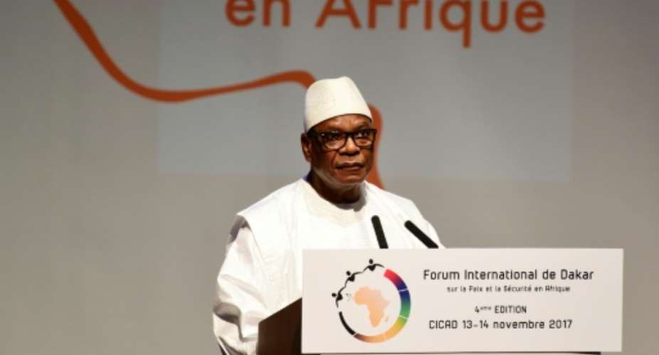 Mali's President Ibrahim Boubacar Keita has not yet said if he will seek re-election in a presidential vote set for April 2018.  By SEYLLOU AFPFile