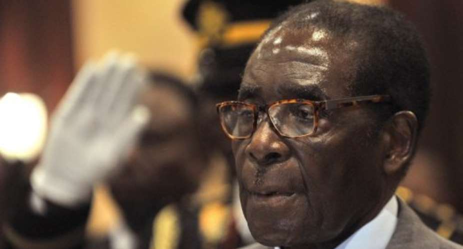 One of the cartoons was captioned Happy 87th birthday Robert Mugabe, prosecutors said.  By Alexander Joe AFPFile
