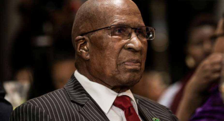 Man of history: Andrew Mlangeni, who has died at the age of 95.  By GULSHAN KHAN AFPFile