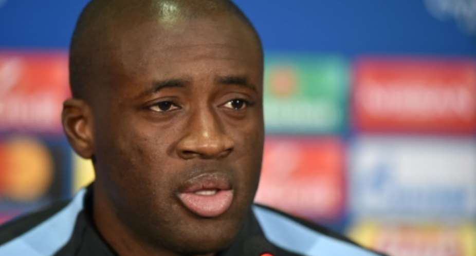 Manchester City's Ivorian midfielder Yaya Toure, seen here at a press conference in Kharkiv in December 2017, said he won't play for the Ivory Coast during the international break due to family reasons.  By GENYA SAVILOV AFPFile