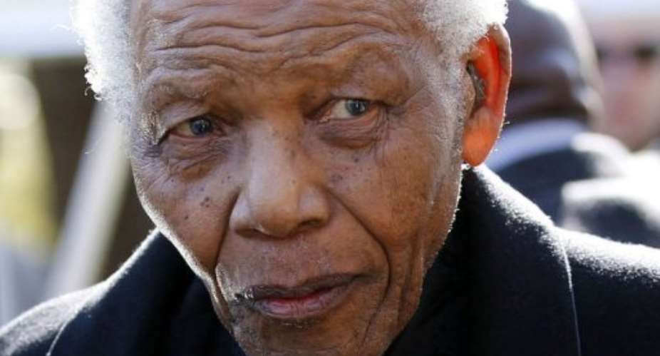 Nelson Mandela pictured on June 17, 2010.  By Siphiwe Sibeko PoolAFPFile