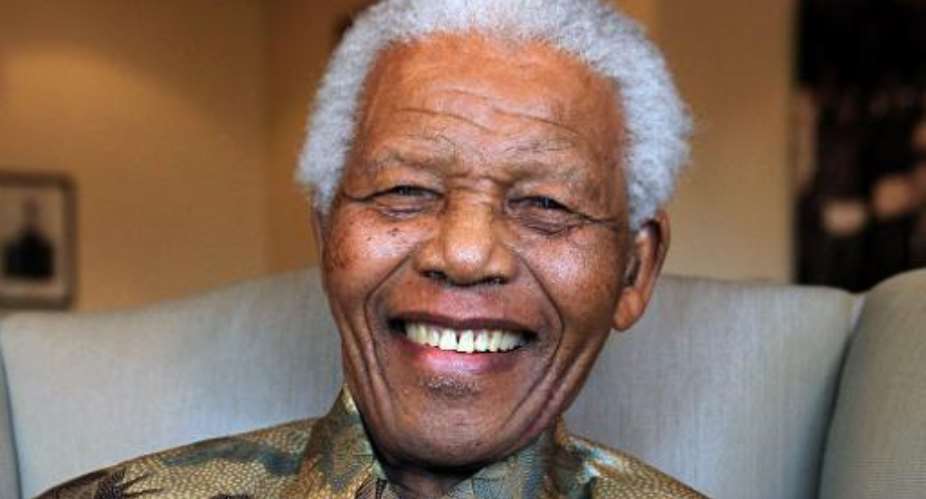 A photo taken on August 25, 2010 shows former South Africa's President Nelson Mandela.  By Debbie Yazbek Mandela FoundationAFP