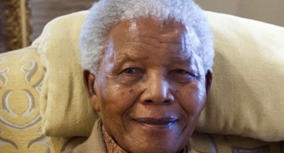 Nelson Mandela on July 17, 2012 at his home in Qunu.  By Barbara Kinney Clinton FoundationAFPFile