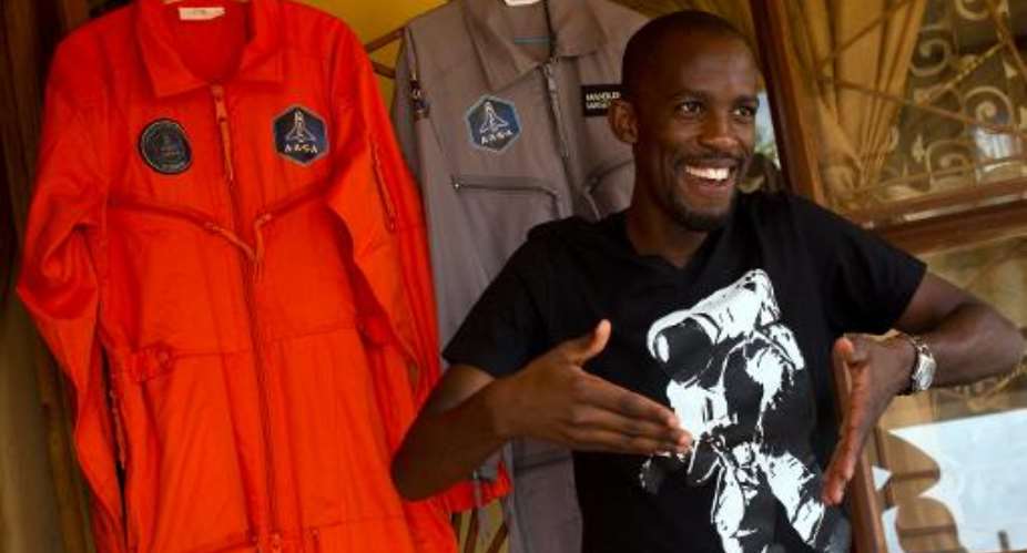 Mandla Maseko was nicknamed Afronaut after landing a coveted seat to fly 103-kilometres 64 miles into space.  By Alexander Joe AFPFile