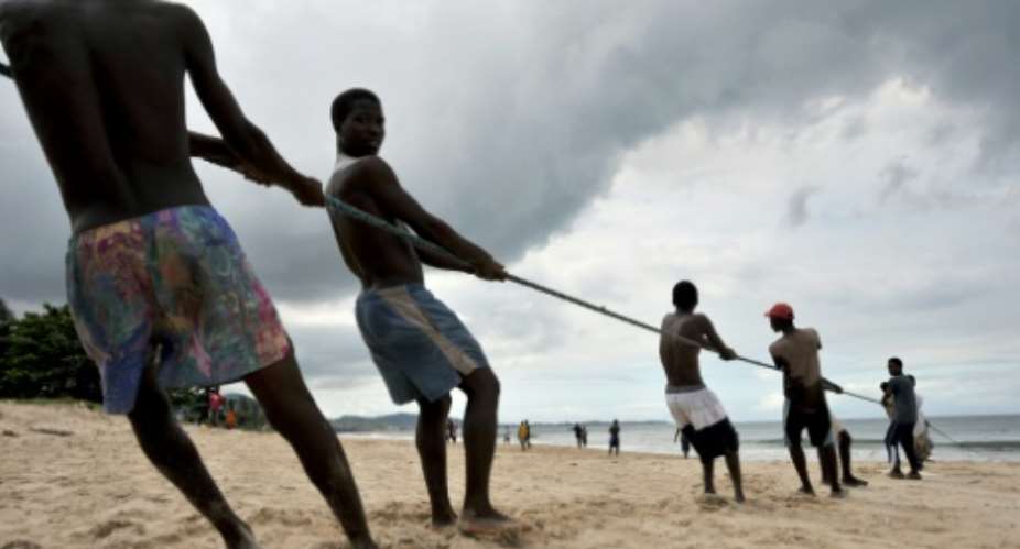 Many coastal communities in Sierra Leone depend on fishing for food and their livelihood.  By ISSOUF SANOGO AFPFile
