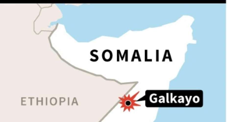 Map locating Galkayo in Somalia, where the US military conducted an air strike targeting Al-Shabaab militants.  By AFP AFPFile