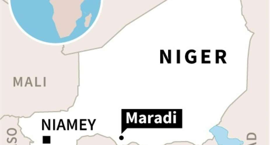 Map locating Maradi in southern Niger where ten soldiers were killed.  By Vincent LEFAI (AFP)