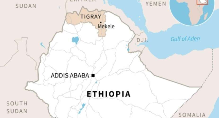 Map of Ethiopia.  By Sylvie HUSSON, Jean-Michel CORNU AFP