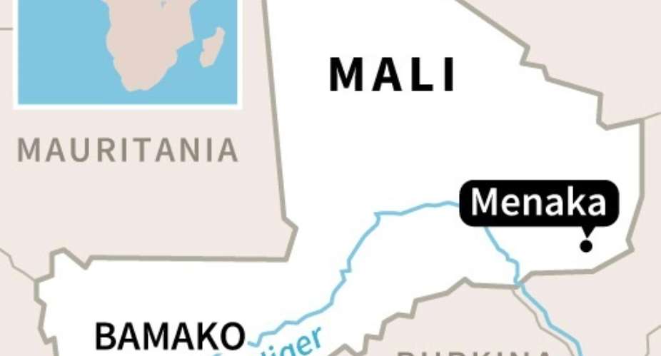 Map of Mali locating the region of Menaka where the death toll from an attack by armed militants rose from 12 to 27 people.  By AFP AFPFile