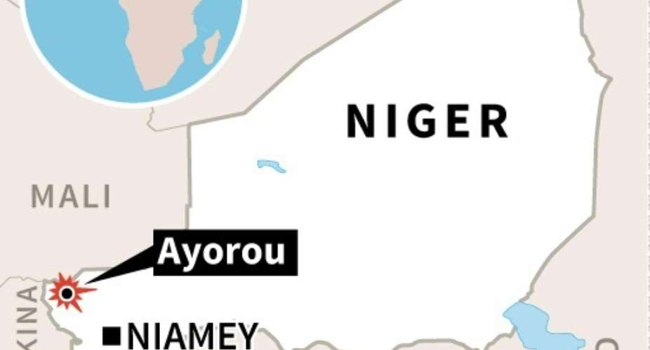Map of Niger locating attack in Ayorou.  By Vincent LEFAI GraphicsAFP