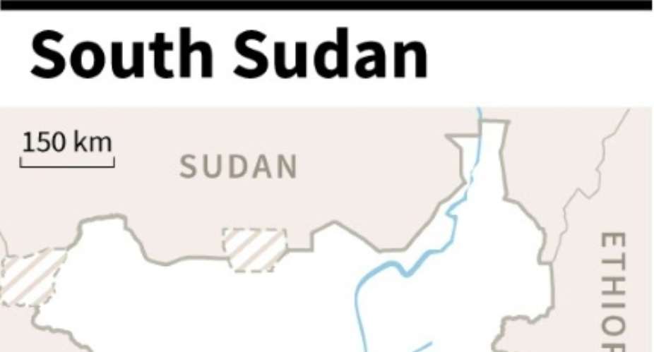 Map of South Sudan.  By Sophie RAMIS AFPFile