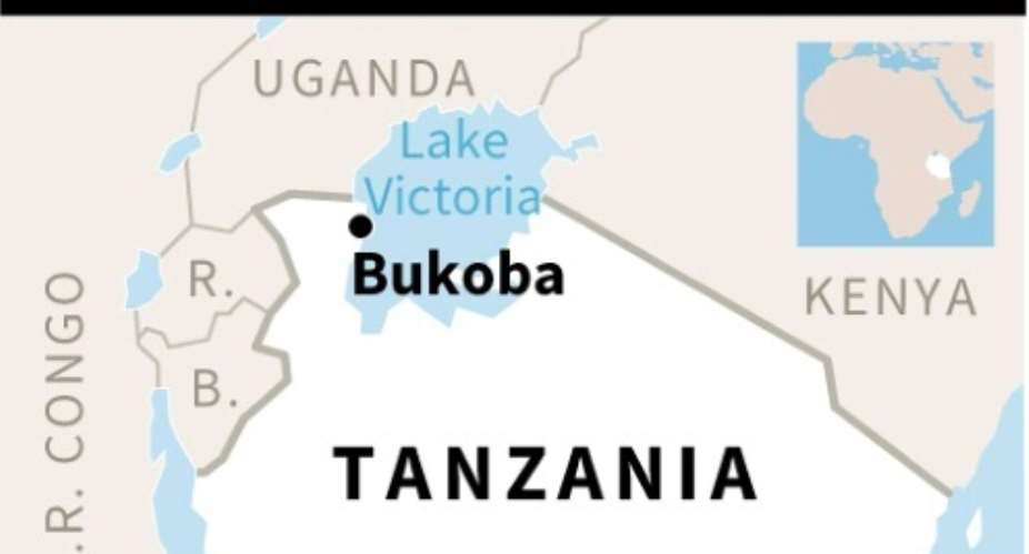 Map of Tanzania locating the site of the accident..  By  AFP