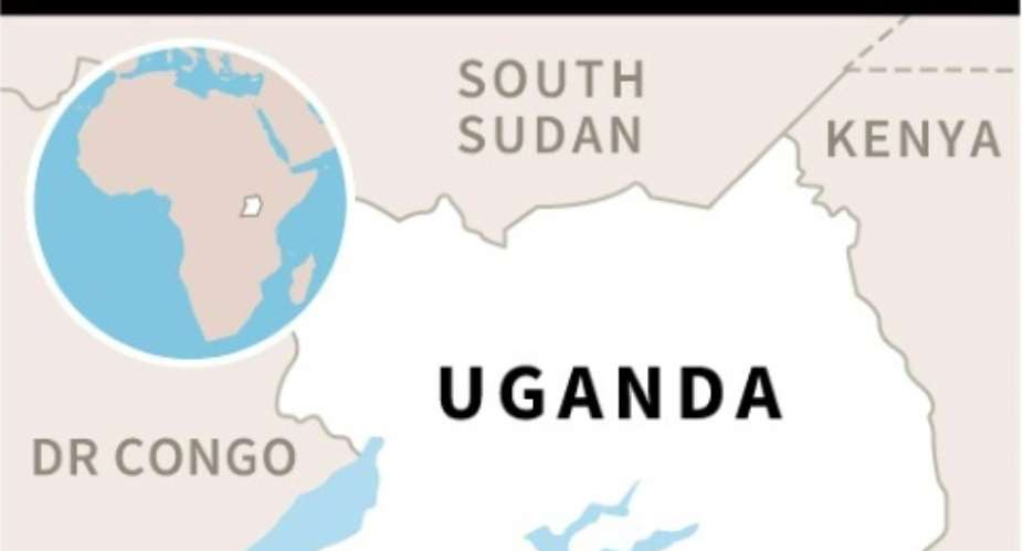 Map of Uganda locating the Queen Elizabeth National Park where an American tourist, driver were freed after ranson paid.  By  AFP
